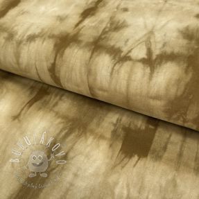 Bavlnená látka HAND TIE DYE golden brown