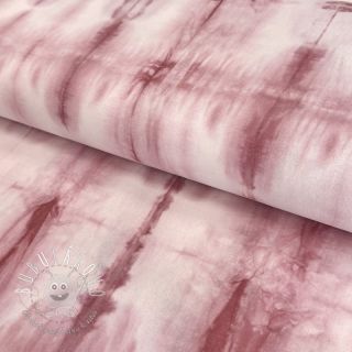 Bavlnená látka HAND TIE DYE dark old pink