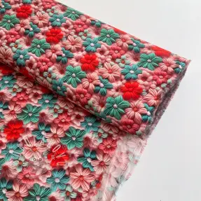 Viskóza RAYON POPLIN Knitted design D digital print