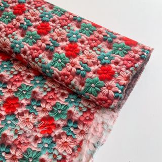 Viskóza RAYON POPLIN Knitted design D digital print