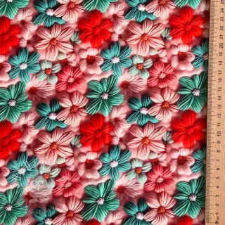 Viskóza RAYON POPLIN Knitted design D digital print