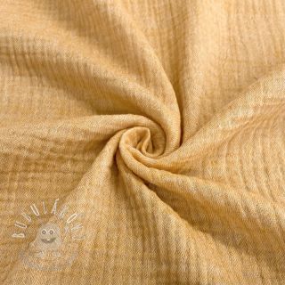 Dvojitá gázovina/mušelín MELANGE ochre