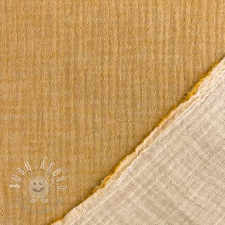Dvojitá gázovina/mušelín MELANGE ochre