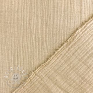 Dvojitá gázovina/mušelín MELANGE sand