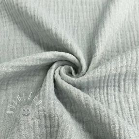 Dvojitá gázovina/mušelín MELANGE light blue