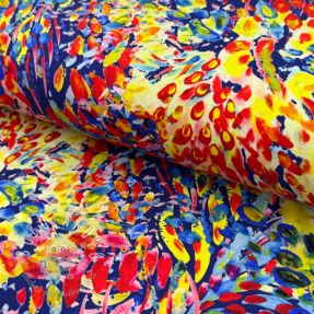 Úplet VISCOSE LYCRA HEAVY Watercolor Abstract design A digital print
