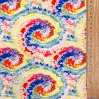 Úplet VISCOSE LYCRA HEAVY Tie dye design A digital print