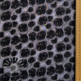 Viskóza RAYON POPLIN Black holes design D digital print