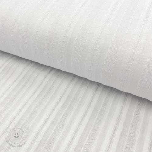 Bavlnená látka DOBBY Stripe off white