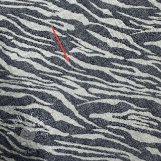 Dvojitá gázovina/mušelín JACQUARD Animal pattern navy II.trieda