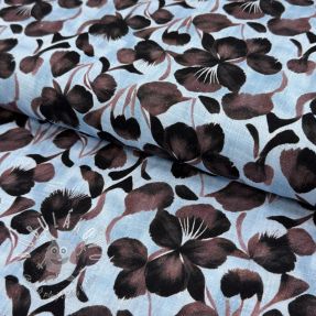 Viskóza s ľanom Lotus design A digital print