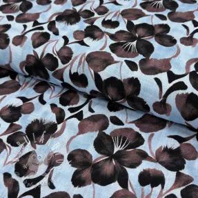 Viskóza s ľanom Lotus design A digital print