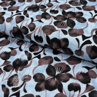 Viskóza s ľanom Lotus design A digital print