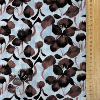 Viskóza s ľanom Lotus design A digital print