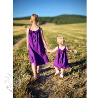 Dvojitá gázovina/mušelín violet
