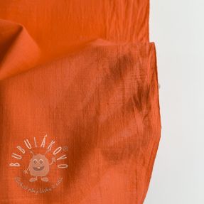 Bavlnená látka s ľanom orange II.trieda