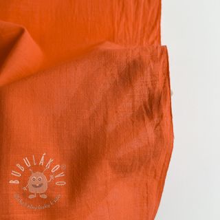 Bavlnená látka s ľanom orange II.trieda