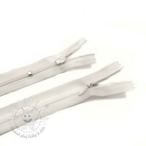 Zips krytý nastaviteľný 60 cm off white
