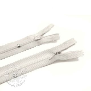 Zips krytý nastaviteľný 60 cm off white
