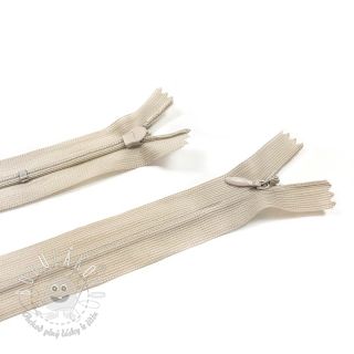 Zips krytý nedeliteľný 25 cm sand