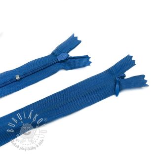 Zips krytý nedeliteľný 25 cm cobalt