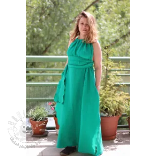 Dvojitá gázovina/mušelín hunter green ORGANIC