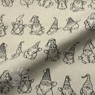 Dekoračná látka Linenlook premium Tomte Jolly Line