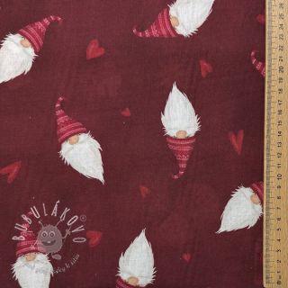 Bavlnená látka Tomte Warm Heart