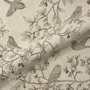 Dekoračná látka Linenlook premium Branch Bird Song