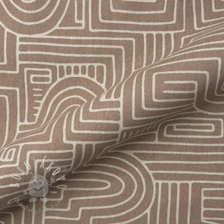 Dekoračná látka Linenlook premium Curve Maze Line