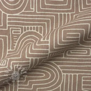 Dekoračná látka Linenlook premium Curve Maze Line