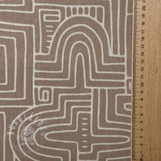 Dekoračná látka Linenlook premium Curve Maze Line