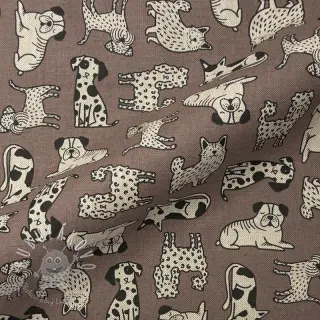 Dekoračná látka Linenlook premium Dog Wildlife Art
