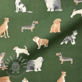 Dekoračná látka premium Dog Breed Mix
