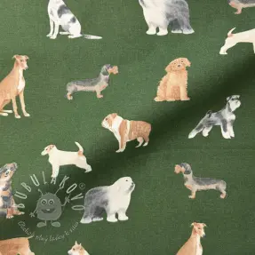 Dekoračná látka premium Dog Breed Mix