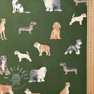 Dekoračná látka premium Dog Breed Mix