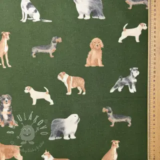 Dekoračná látka premium Dog Breed Mix