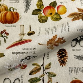 Dekoračná látka Linenlook Fall Harvest Recipe digital print