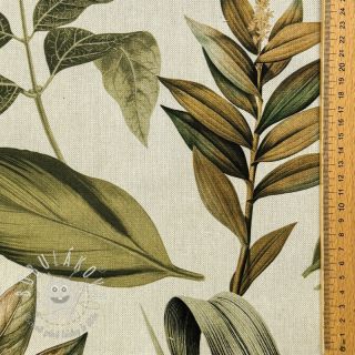 Dekoračná látka Linenlook Botanic Bold Leaf digital print