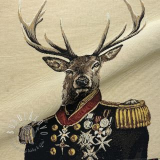 Dekoračná látka GOBELIN PREMIUM Deer Admiral Statue PANEL