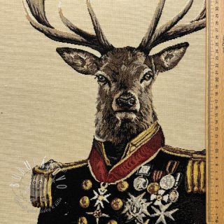 Dekoračná látka GOBELIN PREMIUM Deer Admiral Statue PANEL