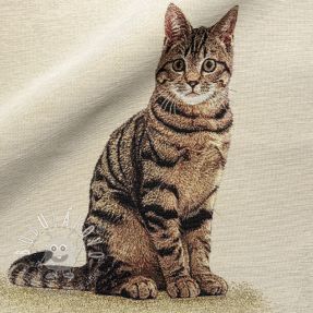 Dekoračná látka GOBELIN PREMIUM Sitting Kitten Cat PANEL