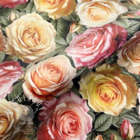 Dekoračná látka VELVET Romantic Rose Charm