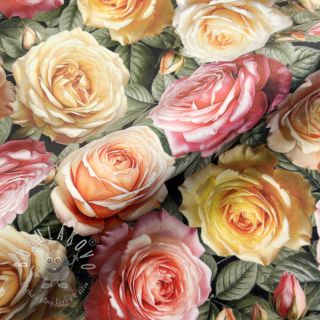 Dekoračná látka VELVET Romantic Rose Charm