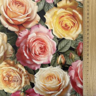 Dekoračná látka VELVET Romantic Rose Charm