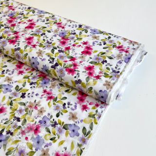 Viskóza RADIANCE Flower Uma white digital print