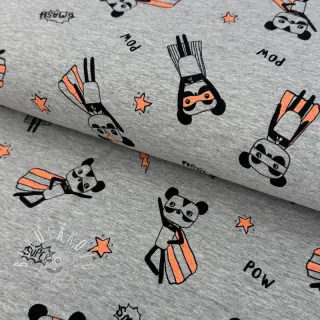Úplet NEON Super heroes light grey melange