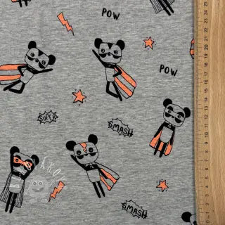 Úplet NEON Super heroes light grey melange