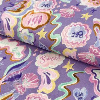 Úplet Shells lavender digital print