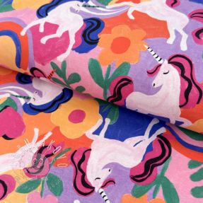 Úplet Unicorns multicolour digital print